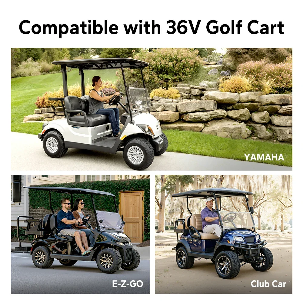 LiTime 36V 100Ah Bluetooth LiFePO4 Golf Cart Battery