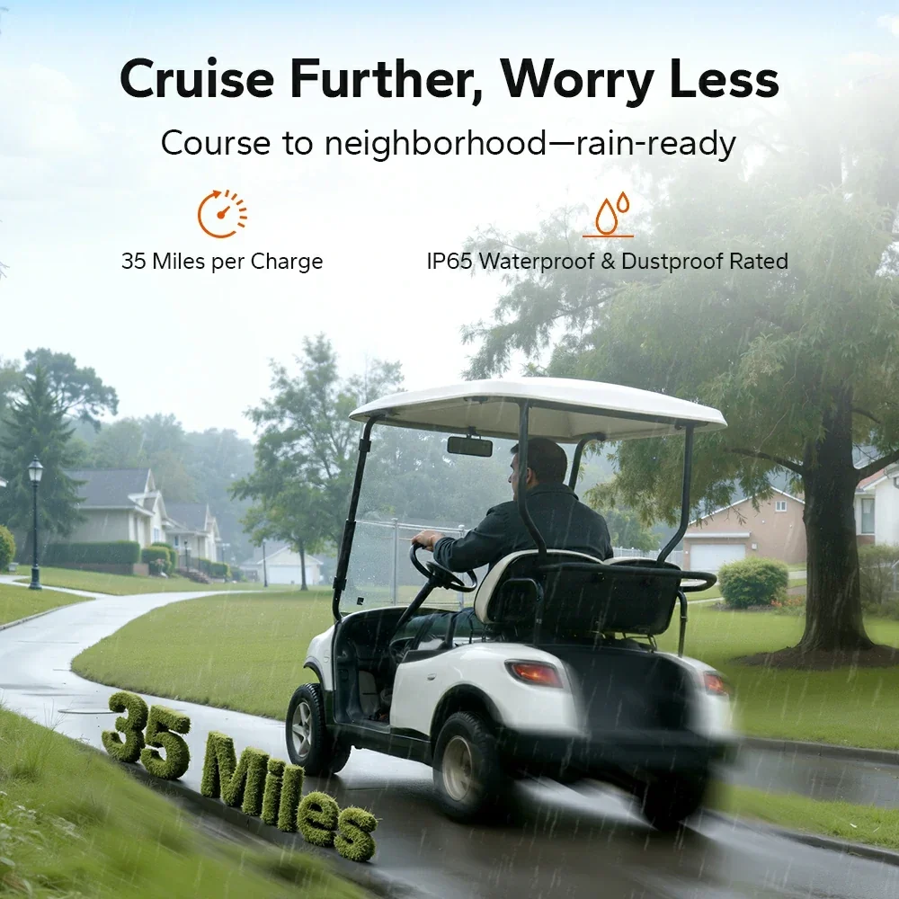 LiTime 36V 100Ah Bluetooth LiFePO4 Golf Cart Battery