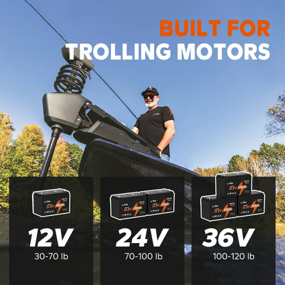 LiTime 12V 100Ah TM Trolling Motor LiFePO4 Lithium Battery