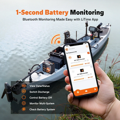 LiTime 12V 100Ah Xtra-Mini Bluetooth LiFePO4 Lithium Battery