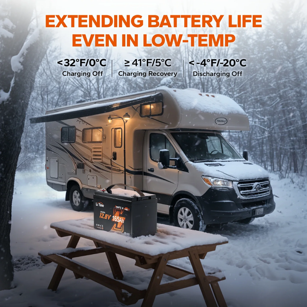 LiTime 12V 165Ah Bluetooth LiFePO4 Lithium Battery