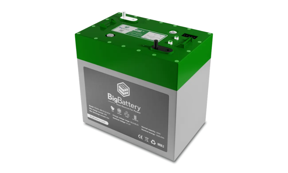 BigBattery 48V EAGLE 2 32Ah 1.63kWh LiFePO4 Golf and Utility Cart Battery
