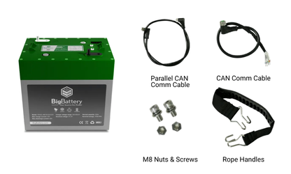 BigBattery 48V EAGLE 2 32Ah 1.63kWh LiFePO4 Golf and Utility Cart Battery