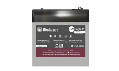 BigBattery 36V EAGLE 2 40Ah 1.54kWh LiFePO4 Battery with Heater and CANBus