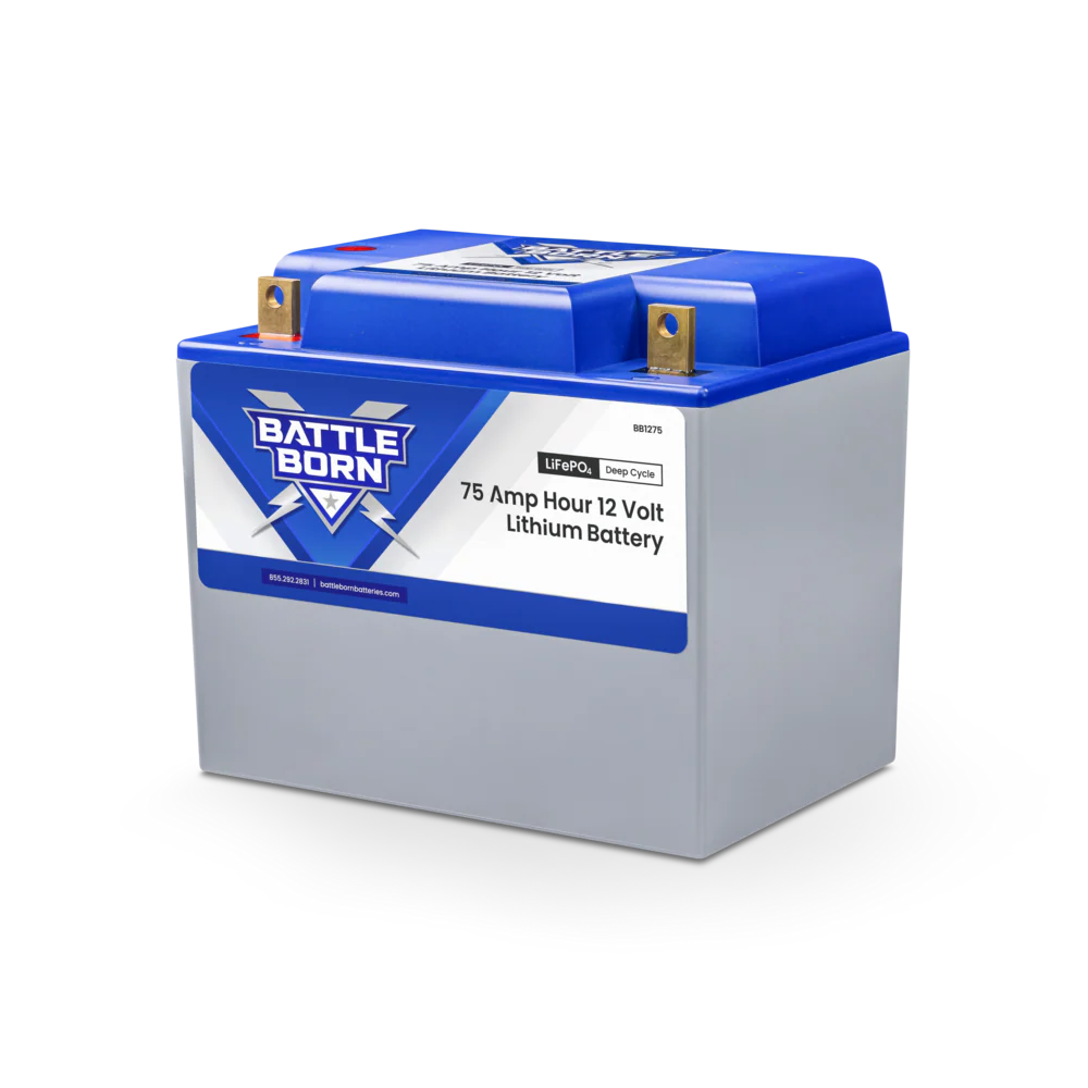 Battle Born 75Ah 12V Group 24 LiFePO4 Deep Cycle Battery