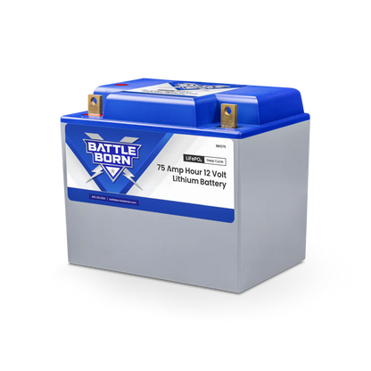 Battle Born 75Ah 12V Group 24 LiFePO4 Deep Cycle Battery