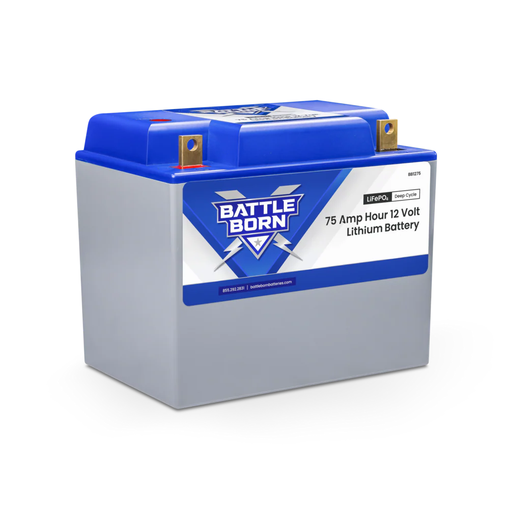 Battle Born 75Ah 12V Group 24 LiFePO4 Deep Cycle Battery
