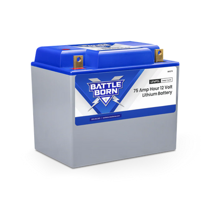 Battle Born 75Ah 12V Group 24 LiFePO4 Deep Cycle Battery