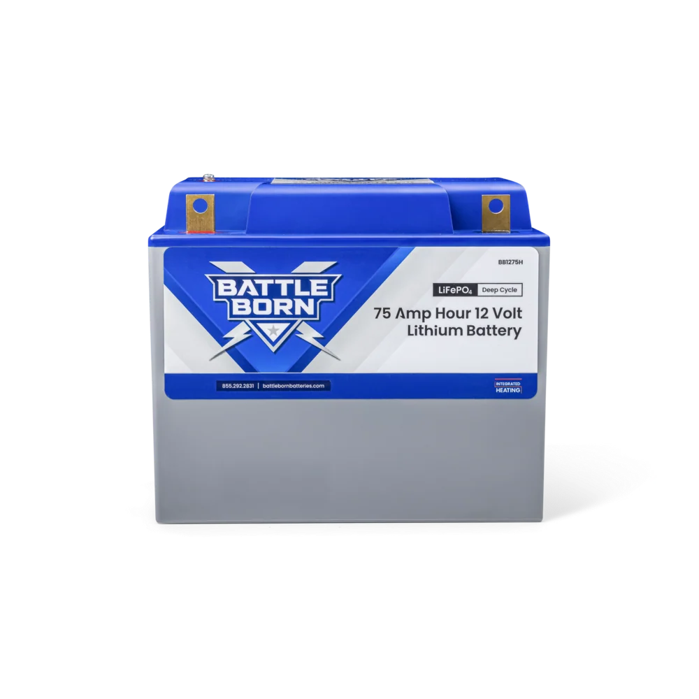 Battle Born 75Ah 12V Group 24 LiFePO4 Deep Cycle Battery
