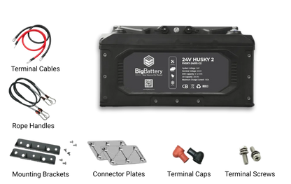 BigBattery 24V HUSKY 2 INV Lithium Battery 5.12kWh 200Ah LiFePO4 with Inverter Communications