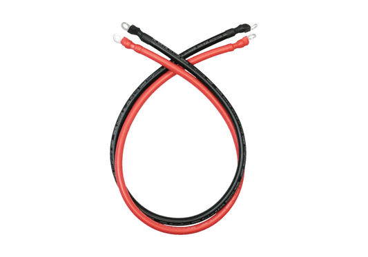 BigBattery 4AWG Black and Red 21-Inch Ring-to-Ring Terminal Cable