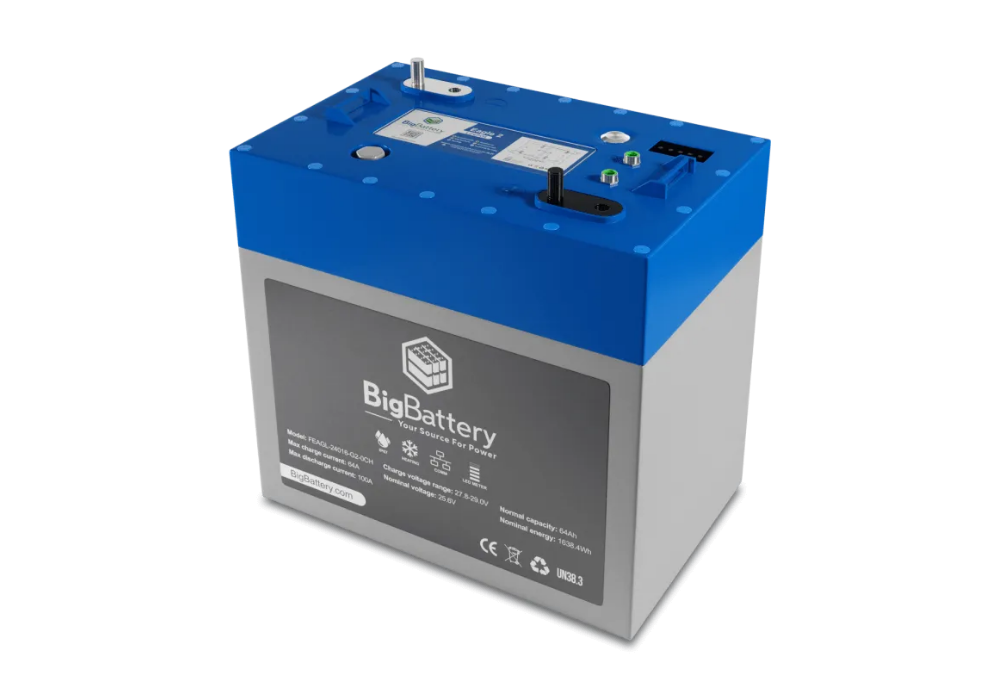 BigBattery 24V EAGLE 2 64Ah 1.63kWh LiFePO4 Battery
