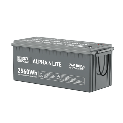 RICH SOLAR -24V 100Ah LiFePO4 Lithium Iron Phosphate Battery