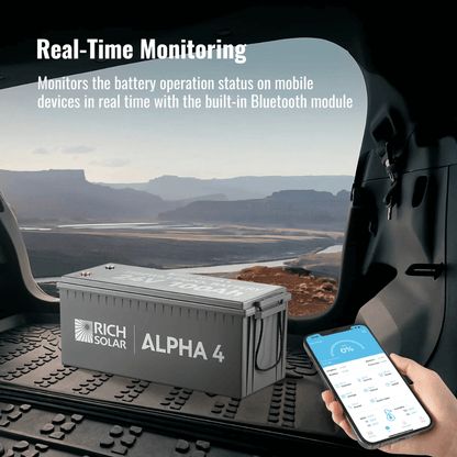 RICH SOLAR - ALPHA 4 | 24V 100Ah LiFePO4 Battery | Powerful 24V Lithium Battery