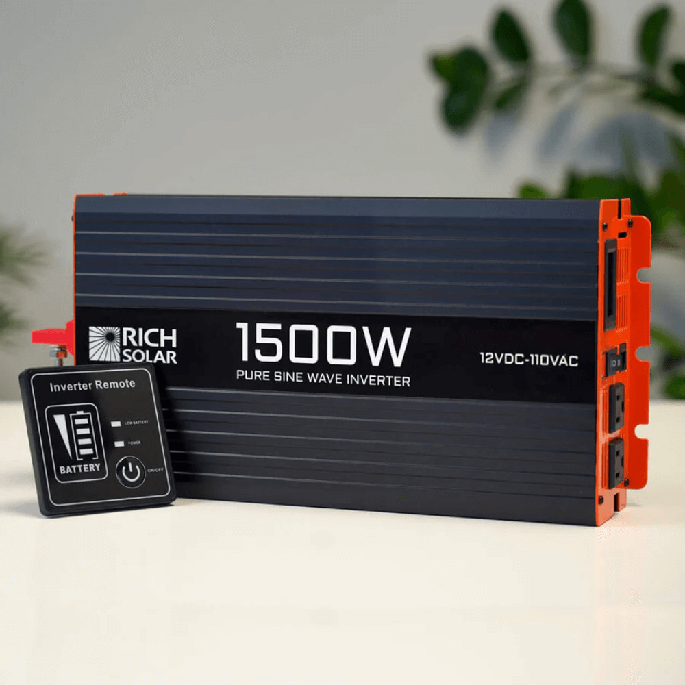 RICH SOLAR NOVA PURE 1.5K - 1500 (1.5kW) Watt 12 Volt Industrial Pure Sine Wave Inverter