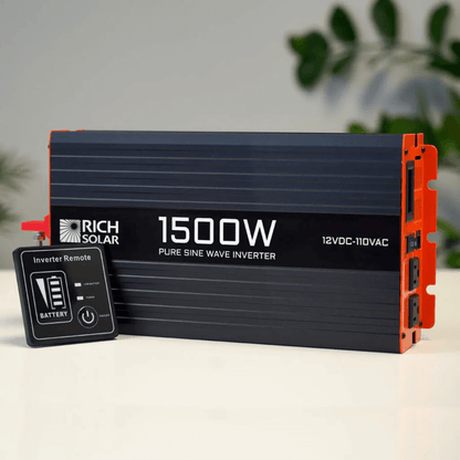 RICH SOLAR NOVA PURE 1.5K - 1500 (1.5kW) Watt 12 Volt Industrial Pure Sine Wave Inverter