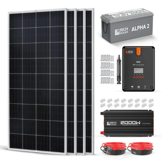 RICH SOLAR -800 Watt Complete Solar Kit