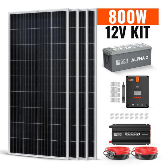 RICH SOLAR -800 Watt Complete Solar Kit