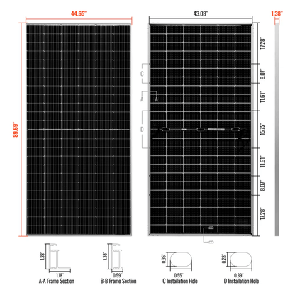 RICH SOLAR - MEGA 580 BIFACIAL - 580 Watt Bifacial Solar Panel
