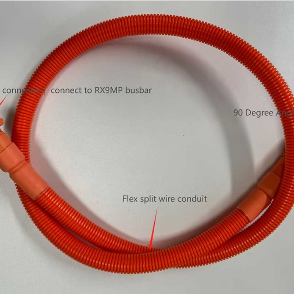 RUiXU 1/0 AWG cable for RUiXU RX9MP Busbar - Orange+ Black - One Pair