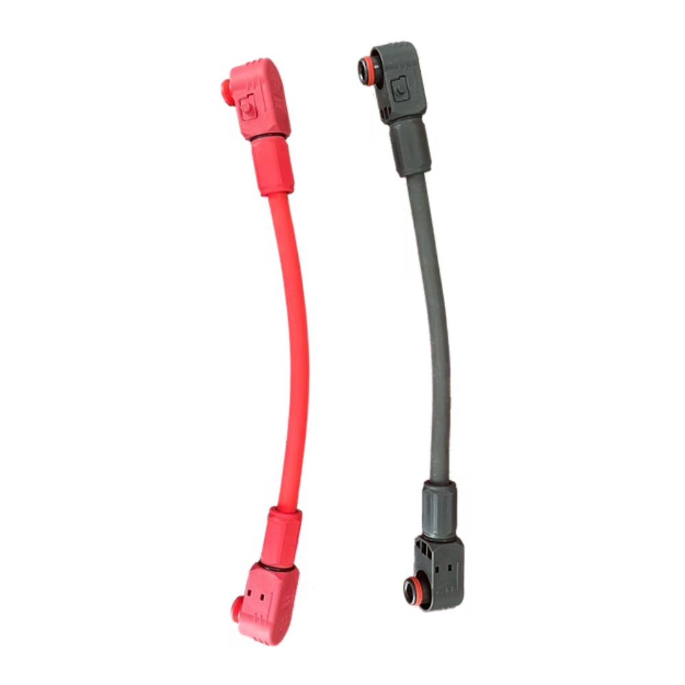 RUiXU 4AWG 250MM -Pluggable Battery Pole Connector Both ends -Black and Red-D25