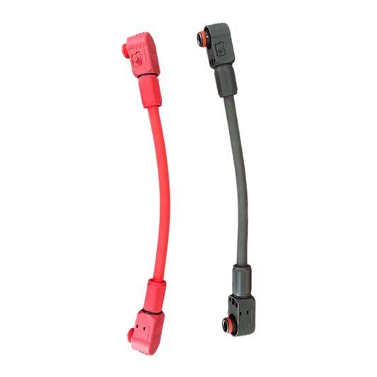 RUiXU 4AWG 250MM -Pluggable Battery Pole Connector Both ends -Black and Red-D25