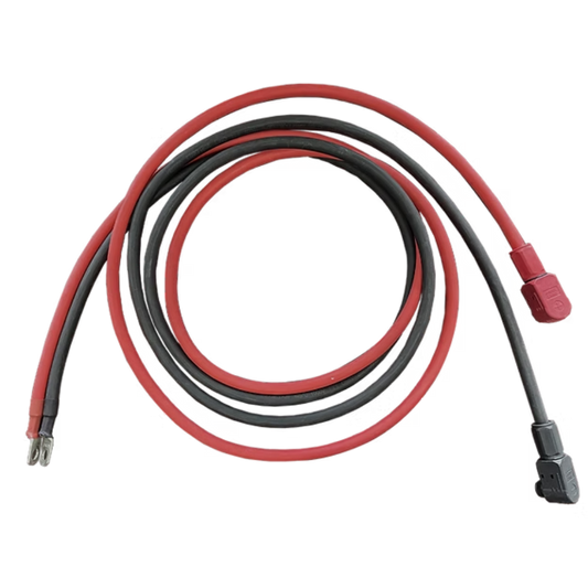 RUiXU 4AWG Cable-5/16” Lugs + Pluggable Battery Pole Connector  -Black and Red