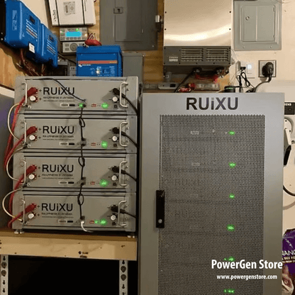 RUiXU 6 Slot Battery Cabinet Wheels & Busbar Included