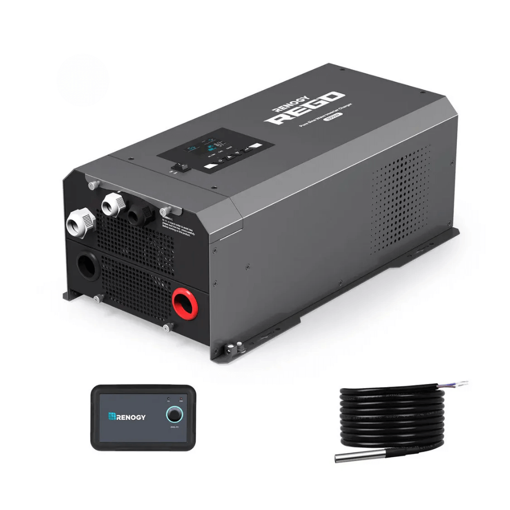 Renogy REGO 12V 3000W Pure Sine Wave Inverter Charger w/ LCD Display