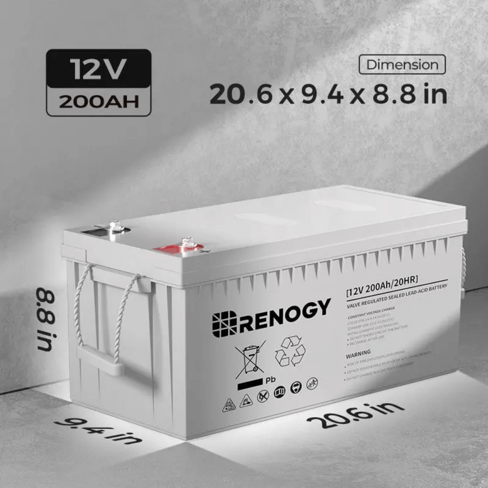 Renogy 12V 100Ah/200Ah Deep Cycle AGM Battery