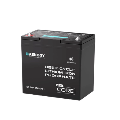 Renogy Mini Size 12.8V 100Ah Lithium Iron Phosphate Battery