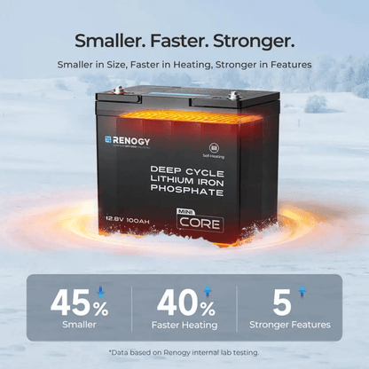 Renogy Mini Size 12.8V 100Ah Lithium Iron Phosphate Battery