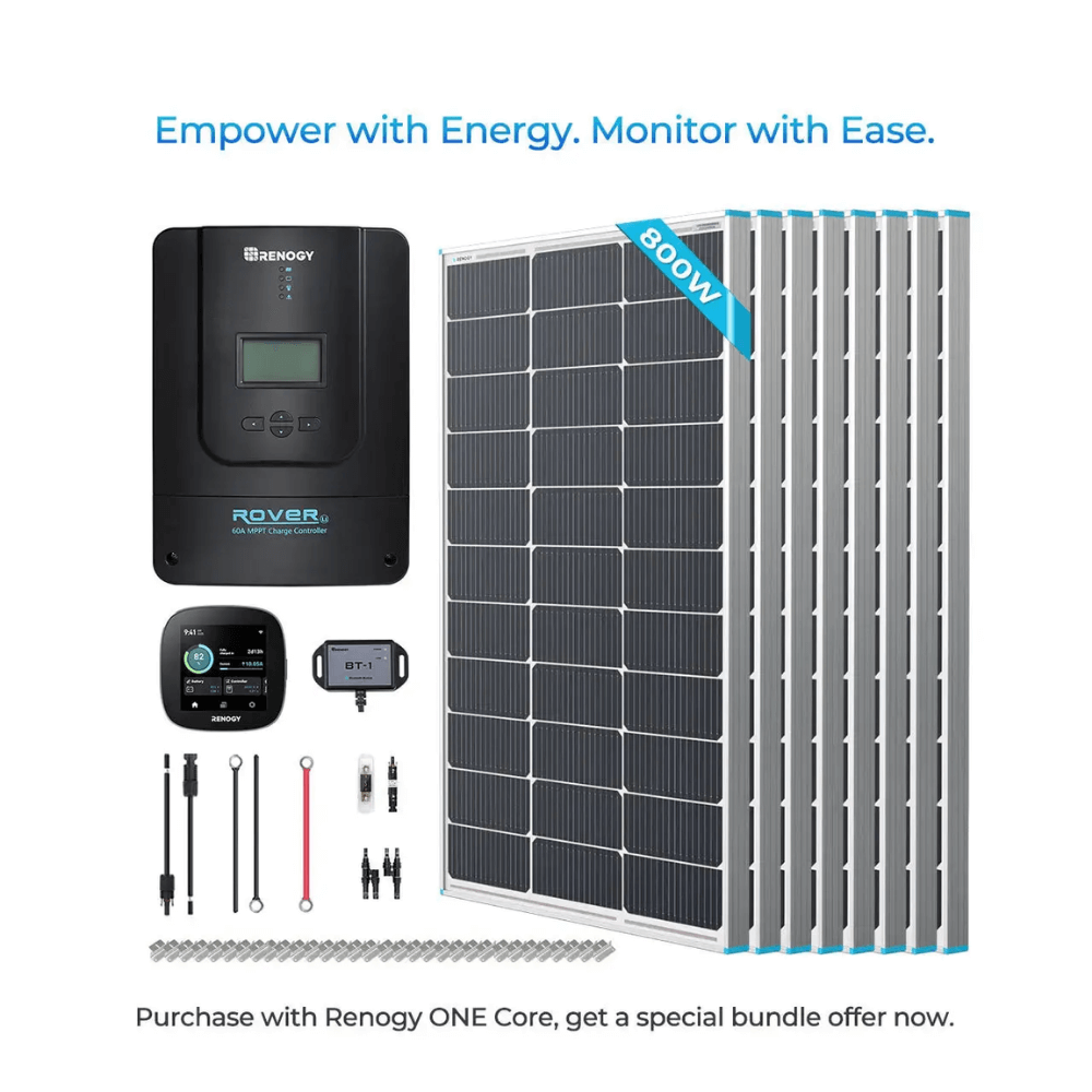 Renogy Premium Off-Grid Solar Kit 800W 12V/24V | Optional Smart Monitoring