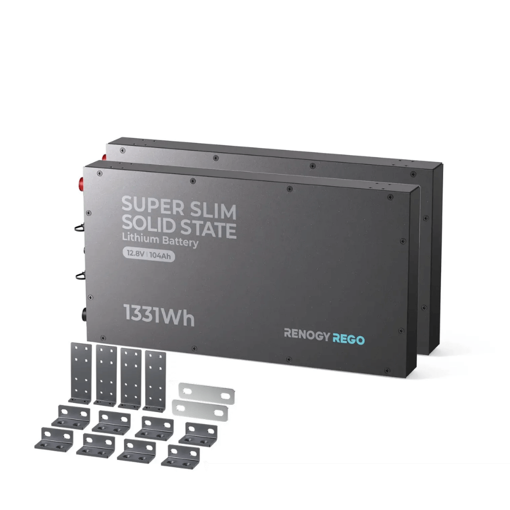 Renogy 12V 104Ah Super Slim Solid State Lithium Iron Phosphate Battery | Rego Series