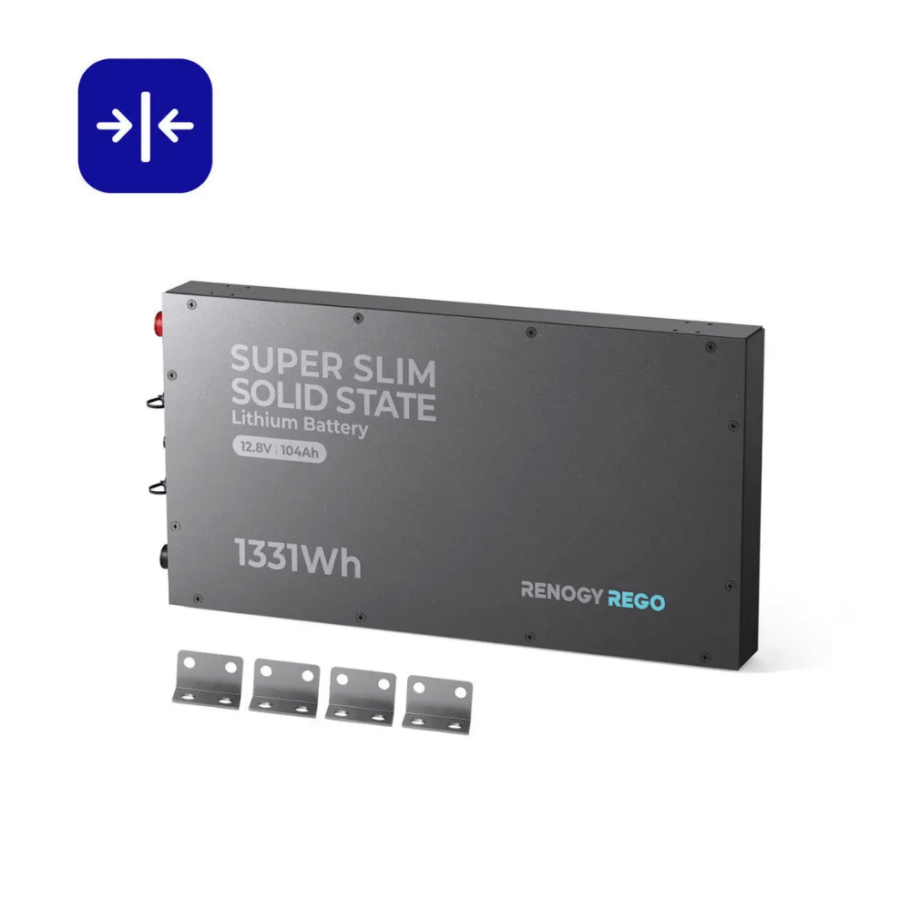 Renogy 12V 104Ah Super Slim Solid State Lithium Iron Phosphate Battery | Rego Series