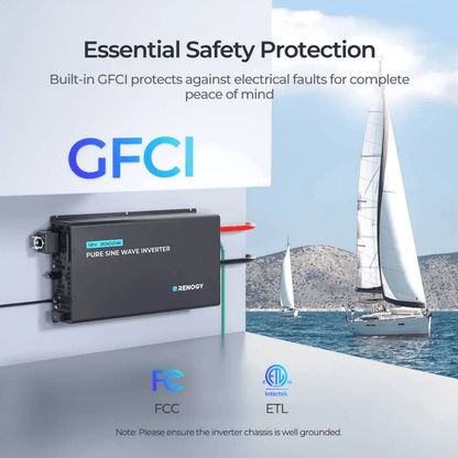 Renogy 3000W 12V Pro Pure Sine Wave Inverter with EcoSleep Mode