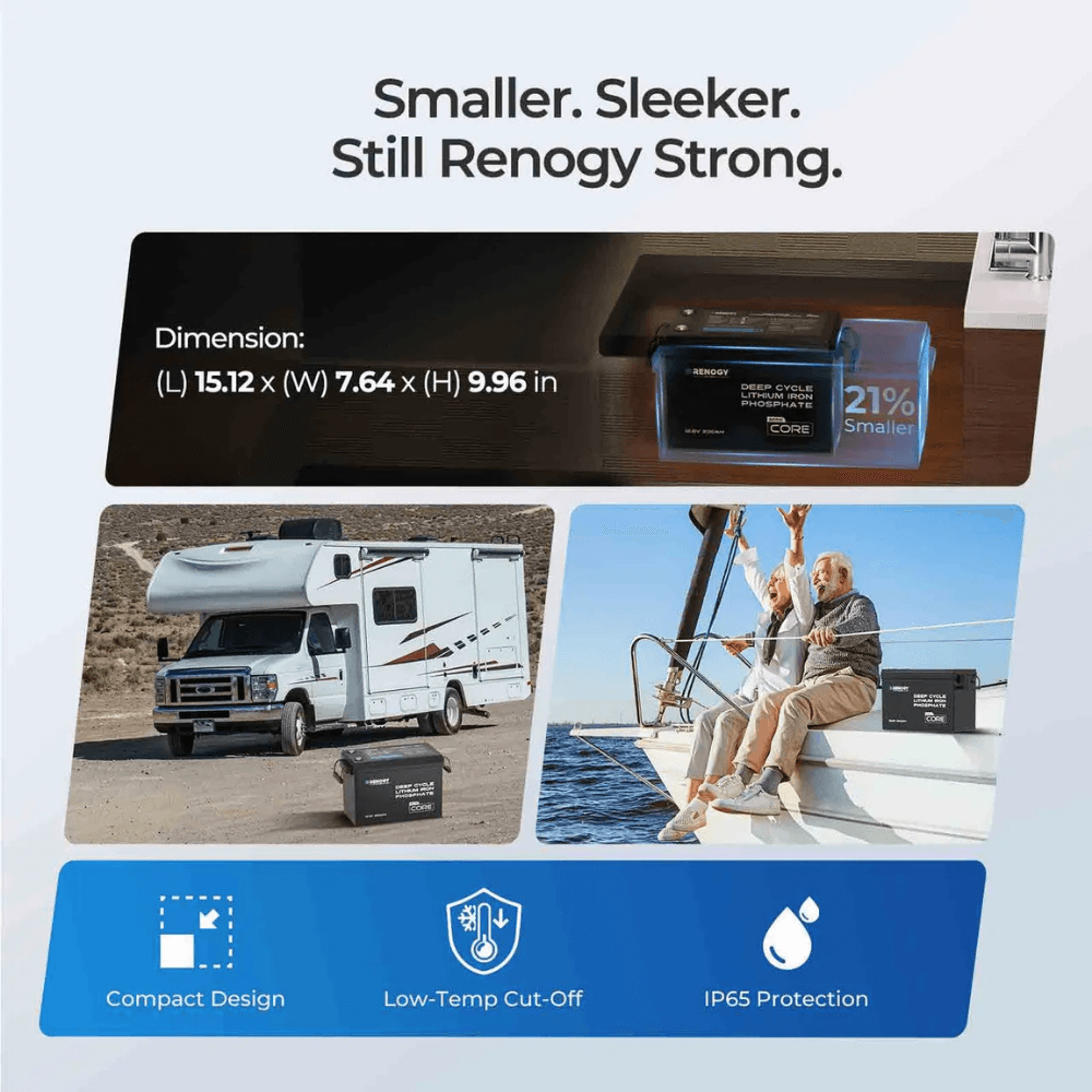 Renogy 12V 200Ah LiFePO4 Battery w/ Low-Temperature Protection