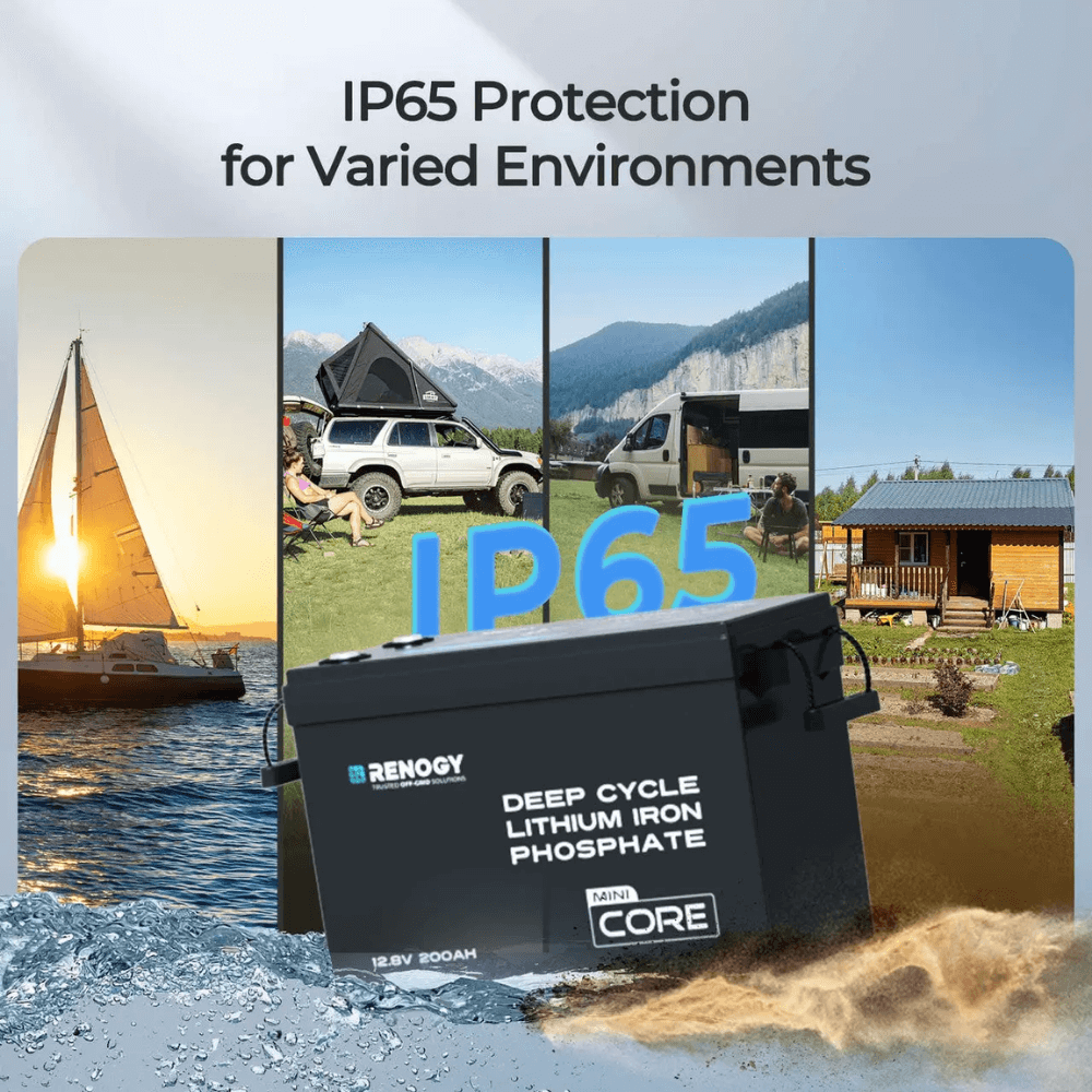 Renogy 12V 200Ah LiFePO4 Battery w/ Low-Temperature Protection