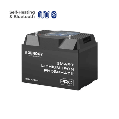 Renogy 12V 100Ah/200Ah Smart LiFePO4 Battery w/ Bluetooth & Self-Heating | Pro Series