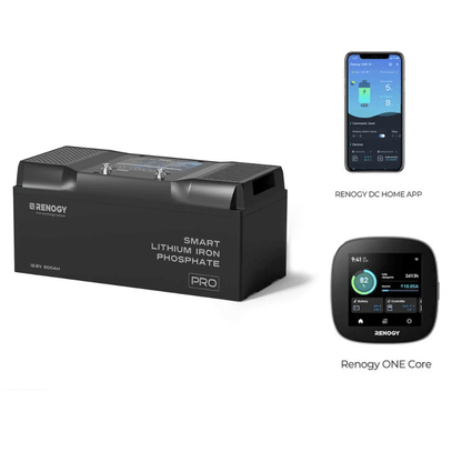 Renogy 12V 100Ah/200Ah Smart LiFePO4 Battery w/ Bluetooth & Self-Heating | Pro Series