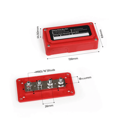 Renogy 100A/300A Red/Black Busbar