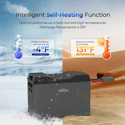 Renogy 12V 400Ah Cold Weather LiFePO4 Battery | Rego Series