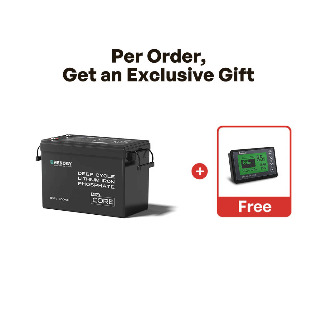 Renogy 12V 300Ah LiFePO4 Battery w/ Low-Temperature Protection