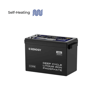 Renogy 48V 50Ah Smart Lithium Iron Phosphate Battery w/Self-heating | Core Series