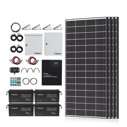 Renogy Complete Cabin Solar Kit 1200W 2500W | Optional 9.6kWh Deep-Cycle AGM / LiFePO4 Batteries