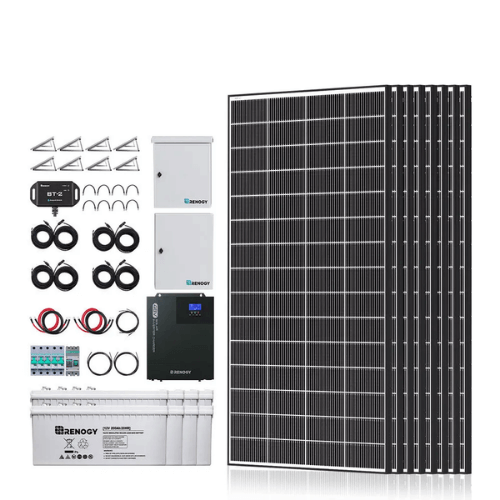 Renogy Complete Cabin Solar Kit 1200W 2500W | Optional 9.6kWh Deep-Cycle AGM / LiFePO4 Batteries