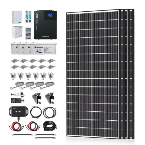 Renogy Complete Cabin Solar Kit 1200W 2500W | Optional 9.6kWh Deep-Cycle AGM / LiFePO4 Batteries