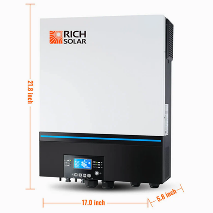 RICH SOLAR -Complete Off-Grid Solar Kit RS-H6548 | 8000W PV Input 48V 120VAC Output + 6560(16x410) Watt Solar PV [KIT-SR0001]