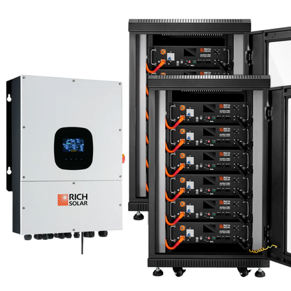 RICH SOLAR - NOVA 12K PV Hybrid Inverter Solar Kit | 61.44kWH Server Lithium Battery [KIT-SR0002]