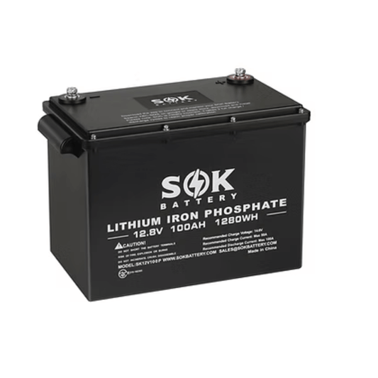 SOK Lithium Iron Phosphate 12V 100Ah Battery
